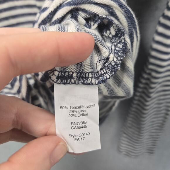 Madewell Soundcheck Side Tie Tee Linen Blend Size Medium - Picture 4 of 5